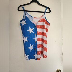 American flag tank top size small